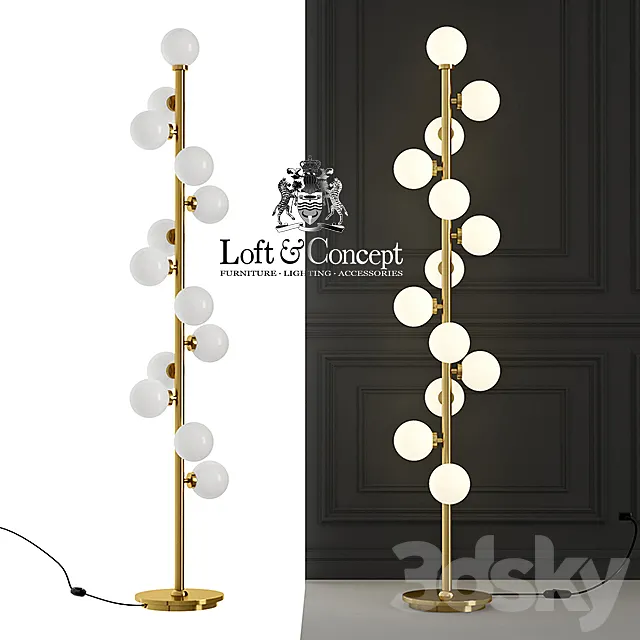 Floor lamp BUBBLE STIK COLD FLOOR LAMP 3D Model