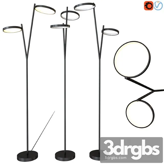 Floor lamp canarm lfl128a62bk lexie led floor lamp 3D Model Free