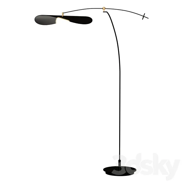 Floor lamp Designer floor lamp Myrna Mobile by L&G Studio 3D Model