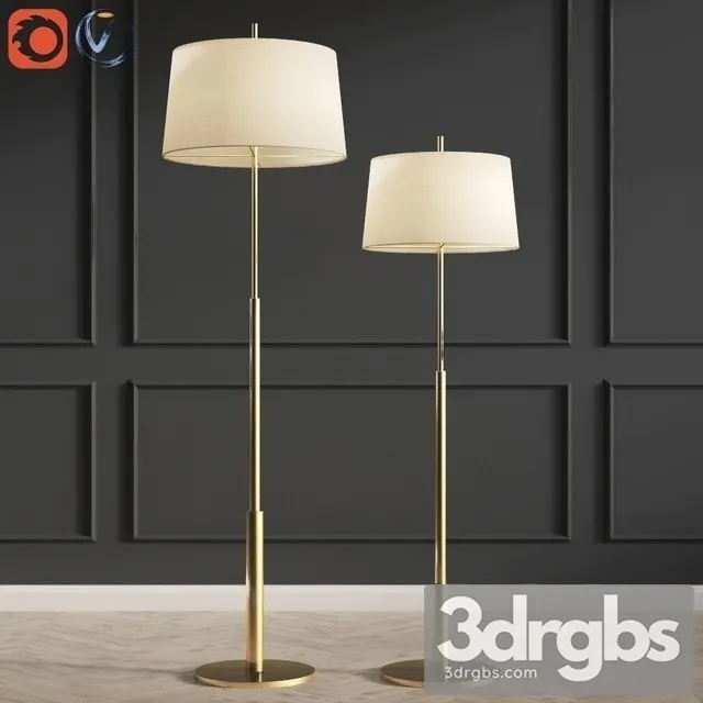 Floor Lamp Diana Santa Cole Gold 3D Model Free