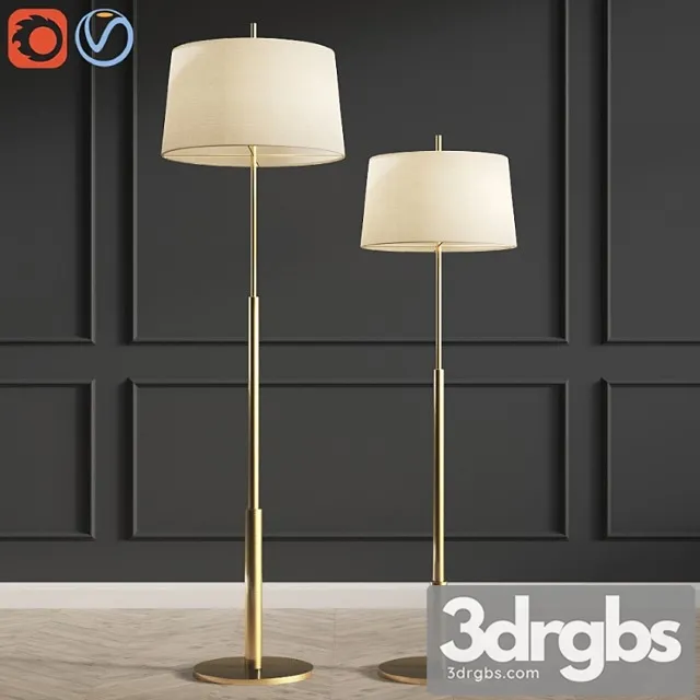 Floor lamp diana santa & cole gold 3D Model Free