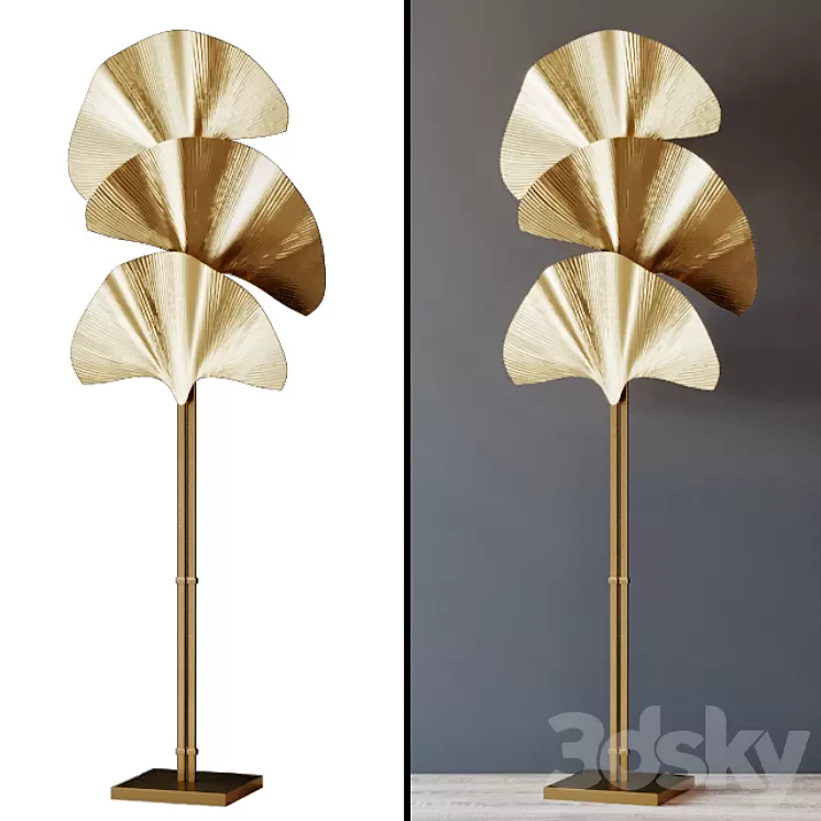 Floor Lamp Floor Lamp Las Palmas Gold 3D Model