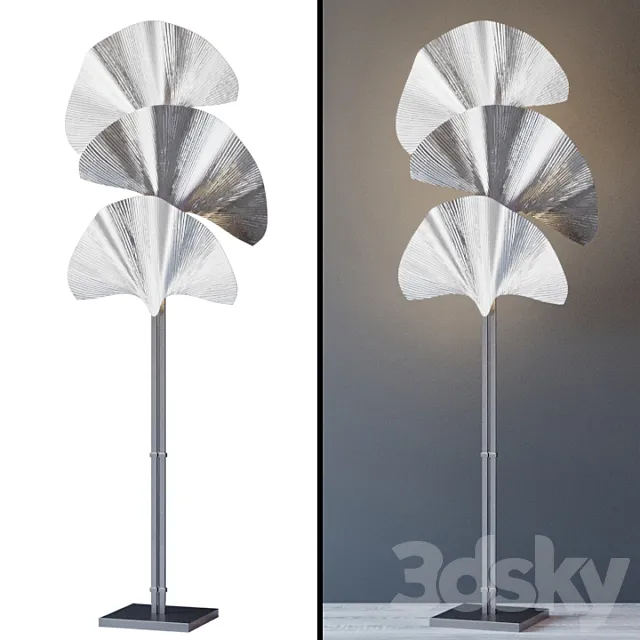 Floor Lamp Floor Lamp Las Palmas Silver 3D Model