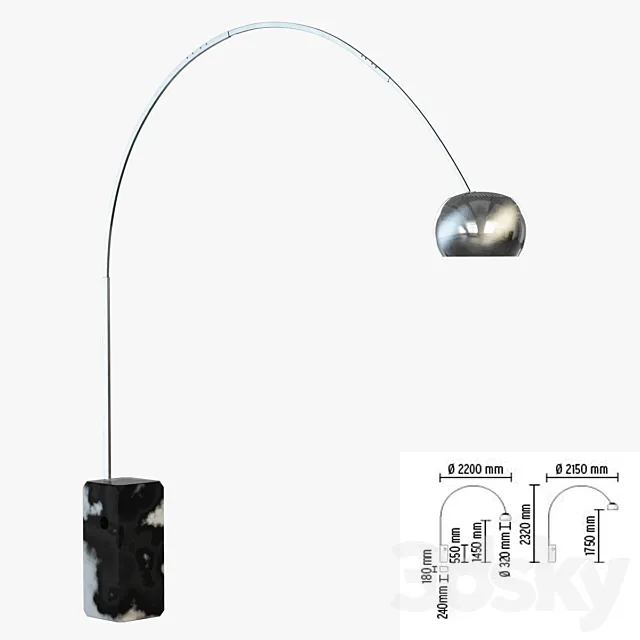 Floor lamp FLOS Arco 3D Model