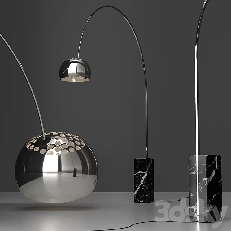 Floor Lamp Flos Arco BLACK 3D Model