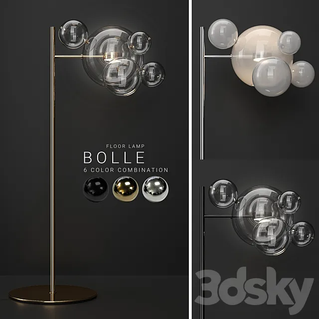Floor lamp Giopato & Coombes Bolle 6 bubbles 3DModel