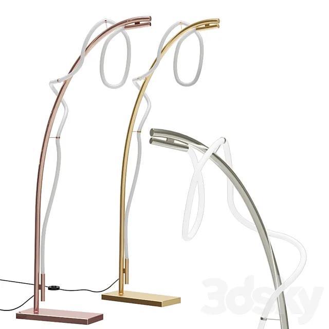 Floor lamp Glorlfy Pink Fl 3DModel