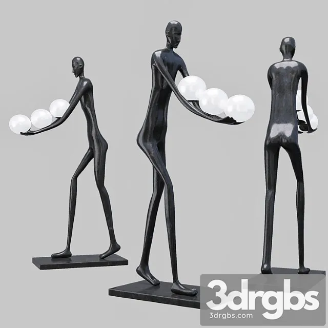 Floor Lamp Kind Black H187 3D Model Free