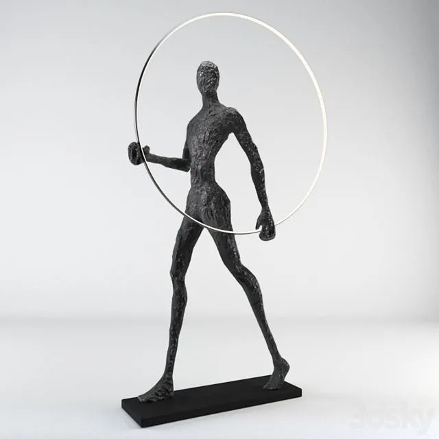 Floor lamp LED Man Ring H215 3D Model