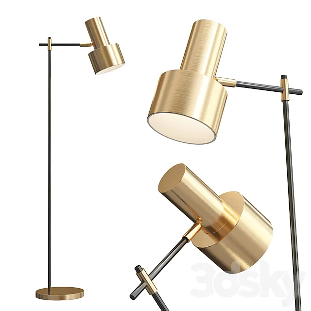 Floor lamp Margarita Brass Floor Lamp 3DModel