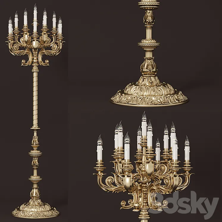 Floor lamp Moscatelli 31055 3D Model Free