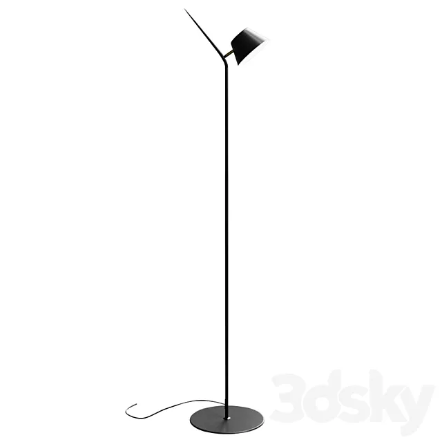 Floor lamp Mysti black 3D Model