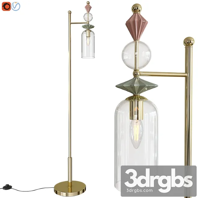 Floor Lamp Odeon Light 4855 1f Bizet 3D Model Free
