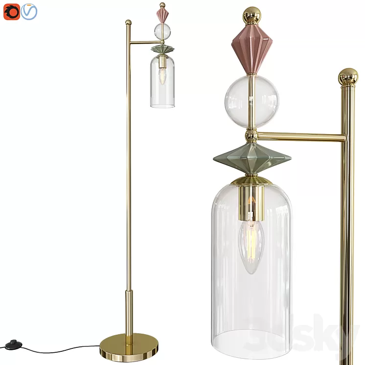 Floor lamp Odeon Light 4855 1F BIZET 3D Model