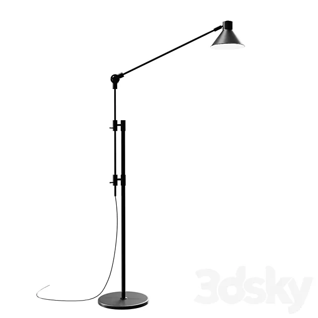 Floor lamp Odine black Floor lamp Odine black 3D Model