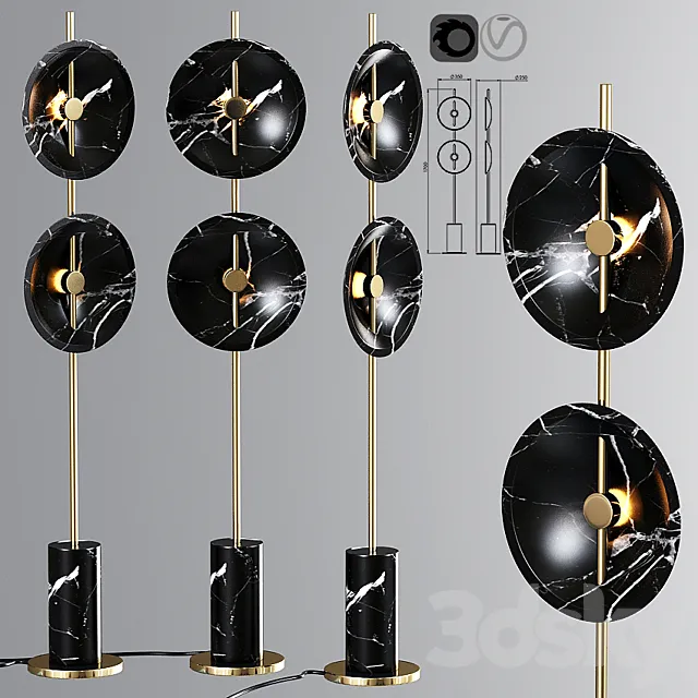 Floor lamp Rakumba Lighting Mito floor lamp 3DModel