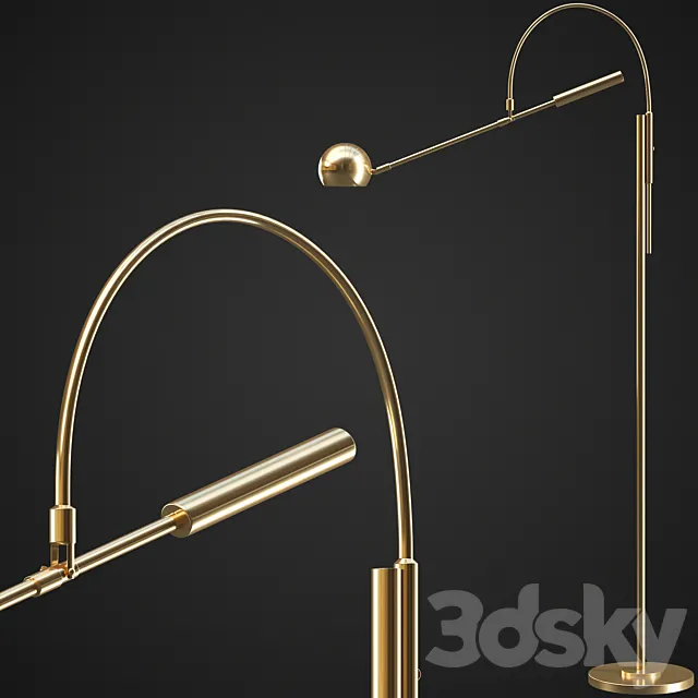 Floor lamp Restoration Hardware Orbiter II 3DModel