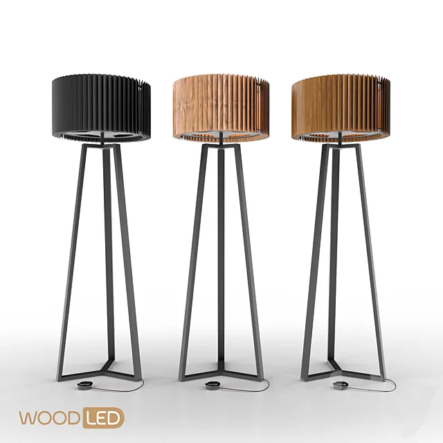Floor lamp Rotor Woodled Free Download