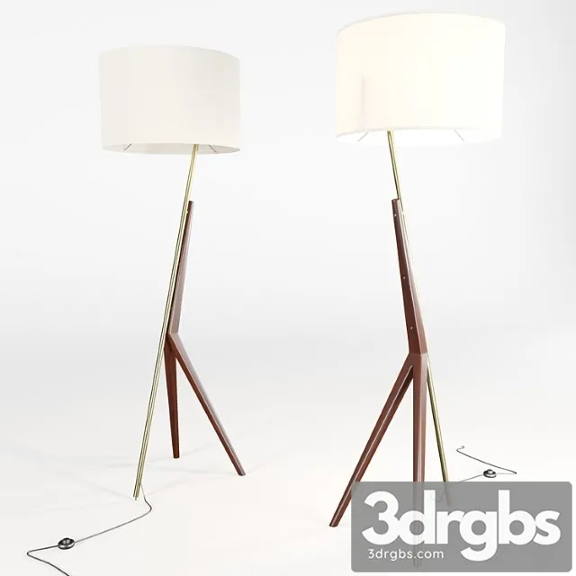 Floor lamp west elm caldas floor lamp 3D Model Download