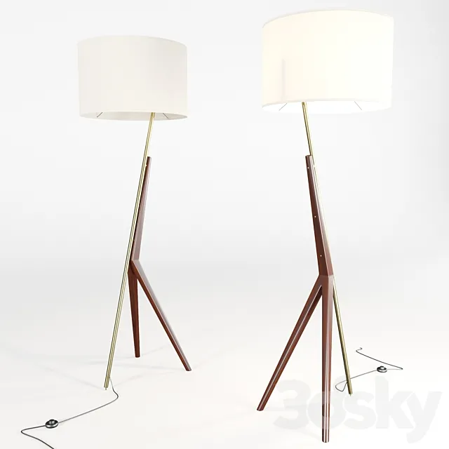 Floor lamp west elm Caldas Floor Lamp 3D Model