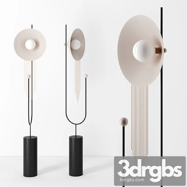 Floor Lamp With Hair by Adir Yakobi 3D Model Free