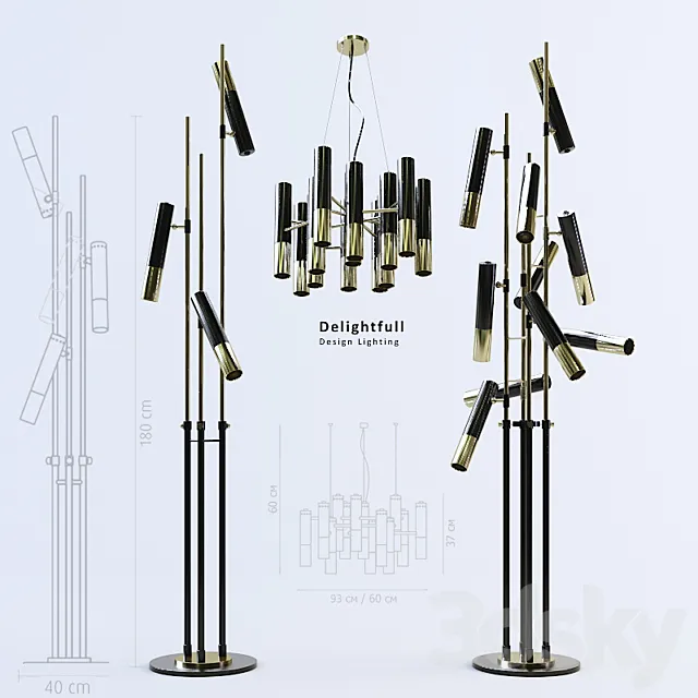 Floor lamps and ceiling lighting Ike Delightfull 3DModel