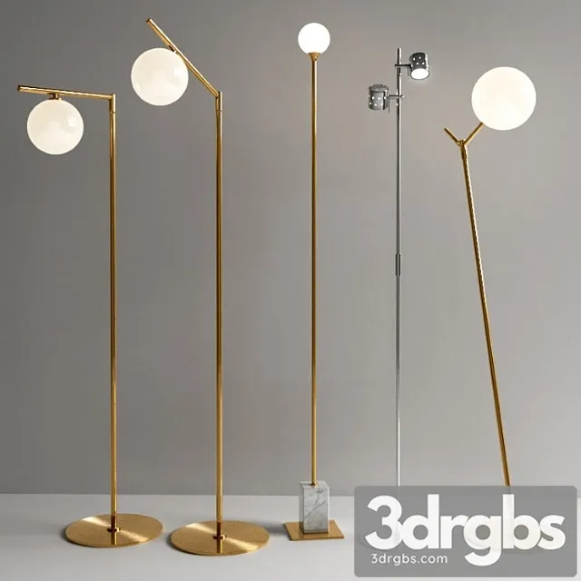 Floor lamps aromas del campo set 3D Model Free