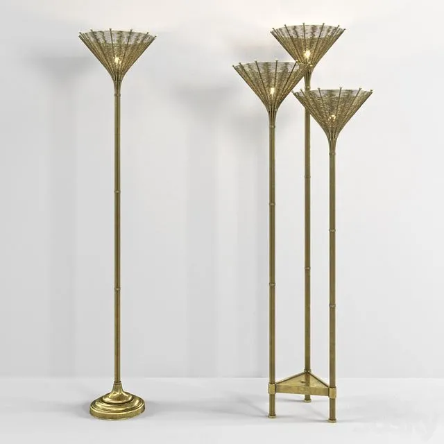Floor lamps Kon Tiki Eichholtz 3D Model
