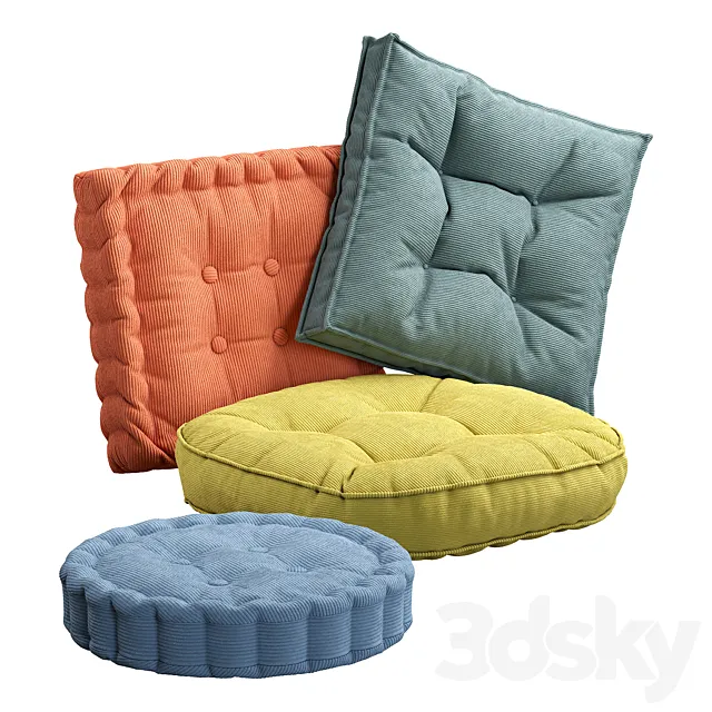 Floor pillows 3D Model
