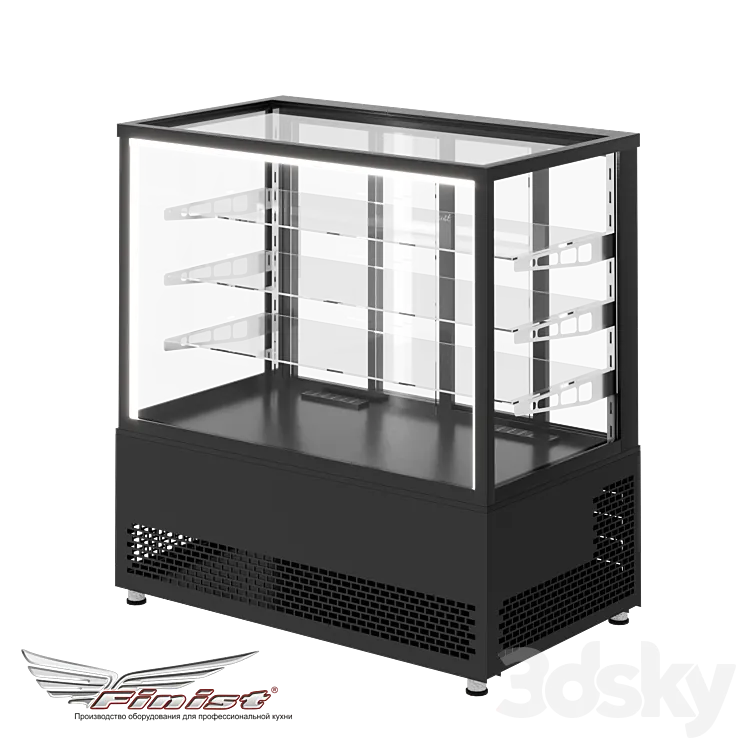 Floor refrigerated display case Finist JOBS 1200x700x1260 3D Model Free