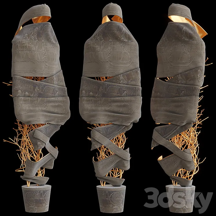 Floor sculpture Vargov Design - Mummy 3D Model Free