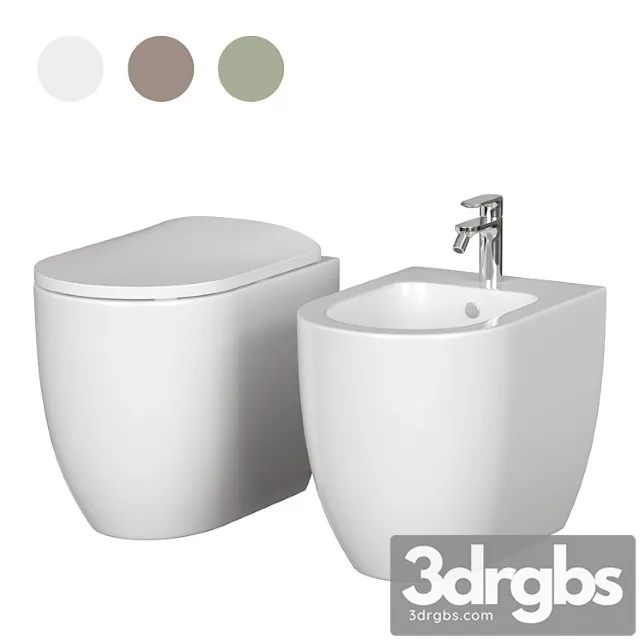Floor standing toilet and bidet artceram monet