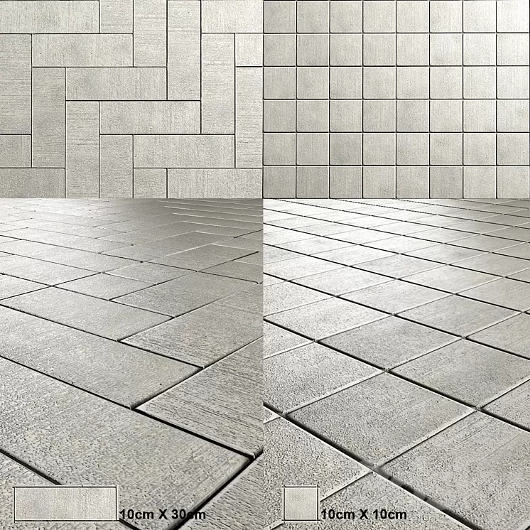 FLOOR TILES 1 & 2 3D Model