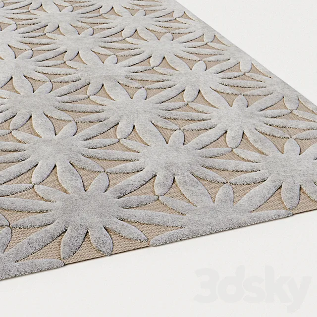 floral carpet-1 3D Model