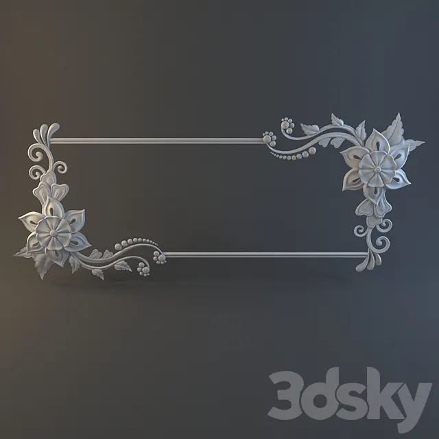 floral frame 3D Model