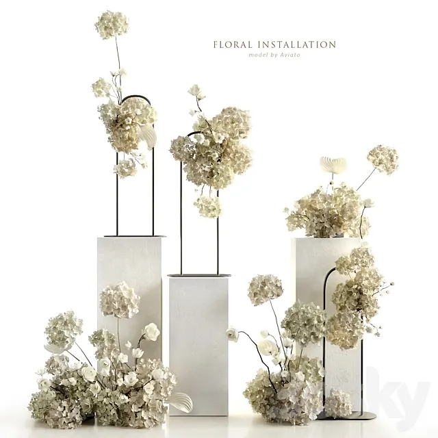 Floral installation 3D Model