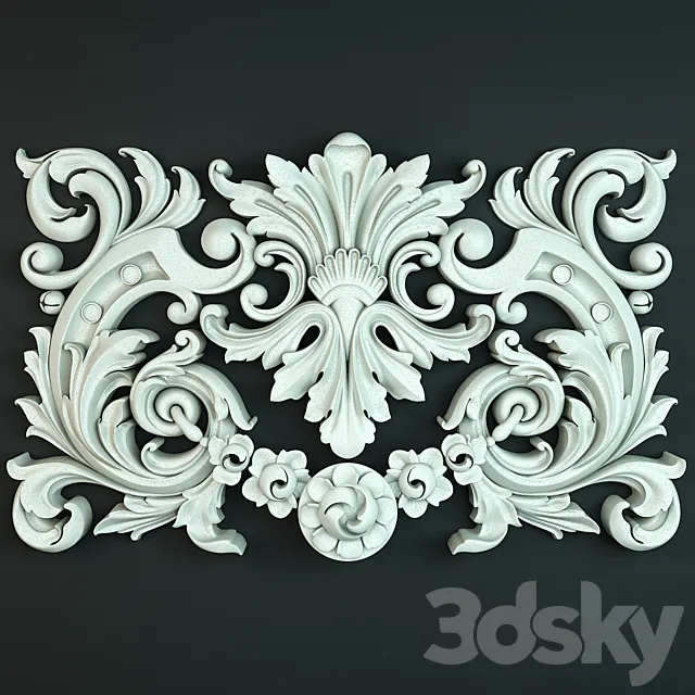 Floral Ornament 3D Model