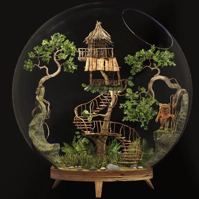 Florarium (round) 3D Model