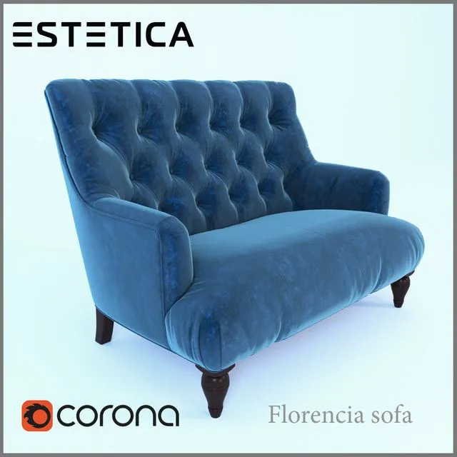 Florence Sofa furniture factory Estetica 3D Model
