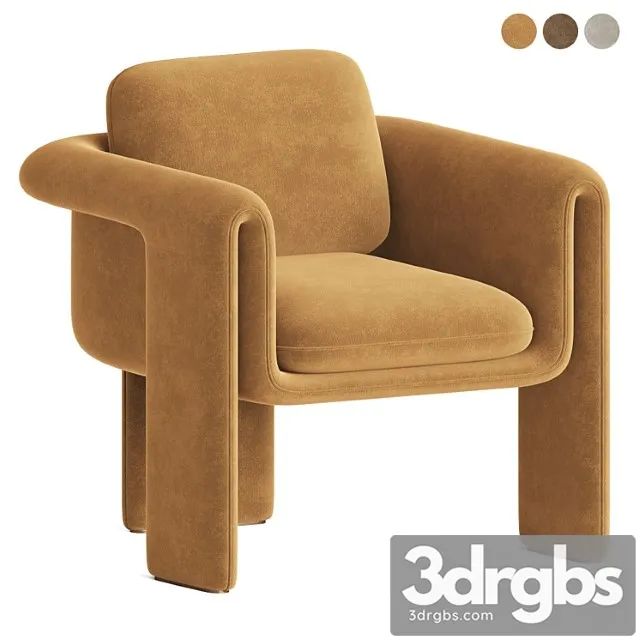 Floria velvet armchair 3D Model Free