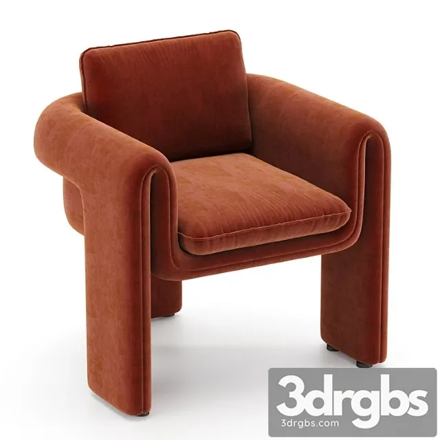 Floria Velvet Chair 1 3D Model Free