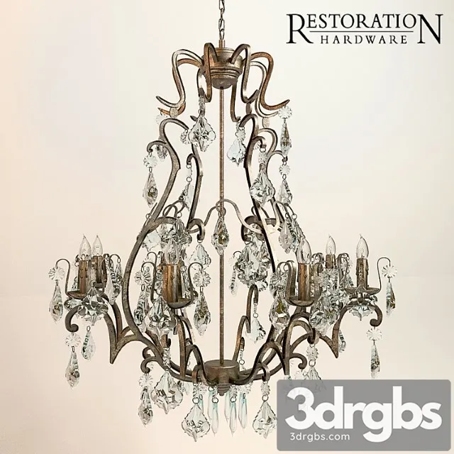 Florian Mercury Glass Chandelier 3D Model Download
