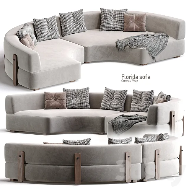 Florida sofa MINOTTI 3D Model