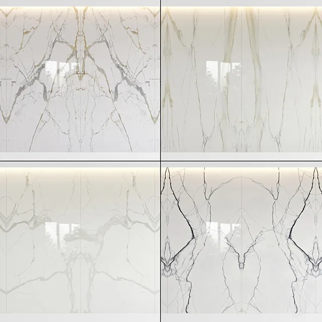 Florim Stone Bookmatch 4colors 3D Model