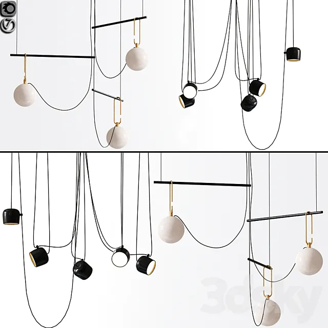 Flos Aim And Ceiling Light Pendant 3DModel
