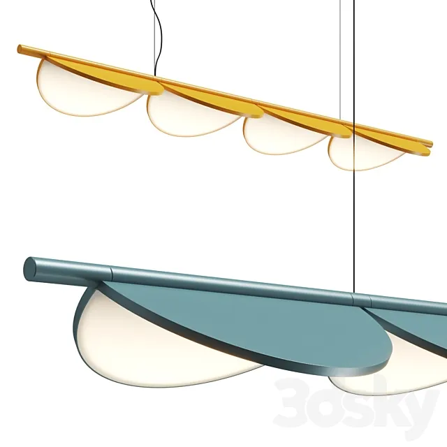 Flos Almendra S4 Linear Pendant Lamp 3DModel