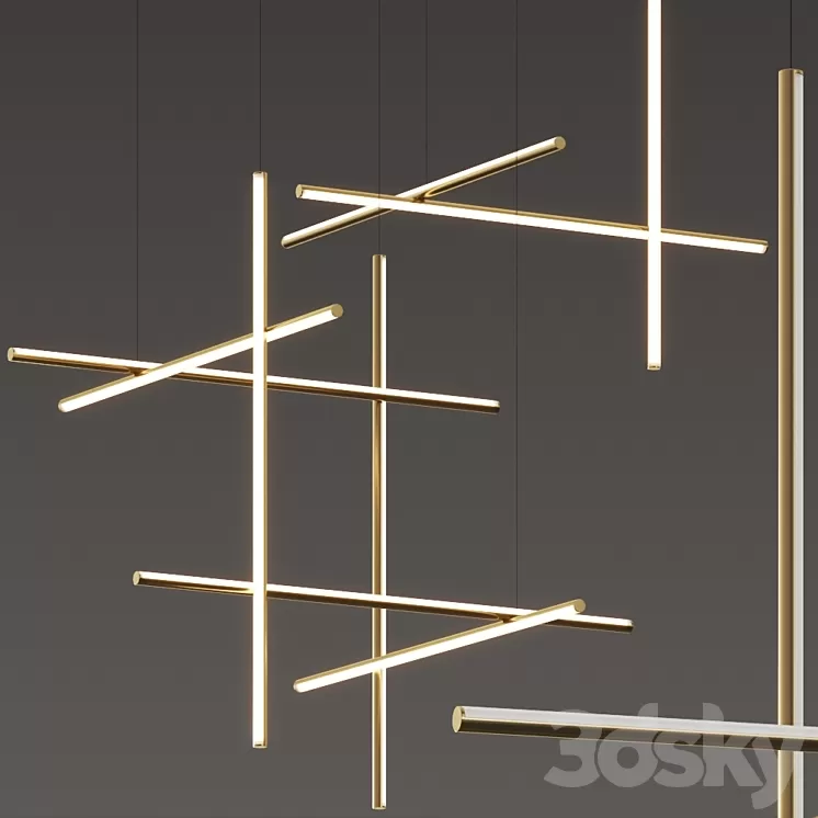 Flos Coordinates S1 and S3 Pendant Lamps 3D Model