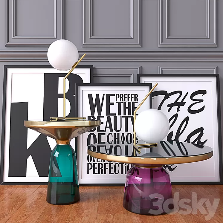 Flos IC Lights & Bell Table Coffee Table 3D Model