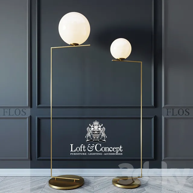 Flos lights family michael anastassiades floor lamp 3D Model