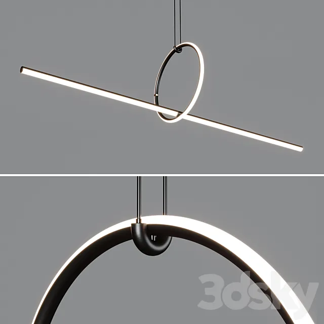 FLOS Small Circle and Line Arrangements Light by Michael Anastassiades 3D Model